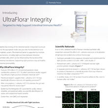 UltraFlora Integrity Formula Focus Sheet